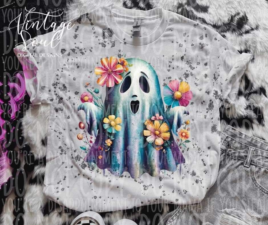 Ghost covered in flowers