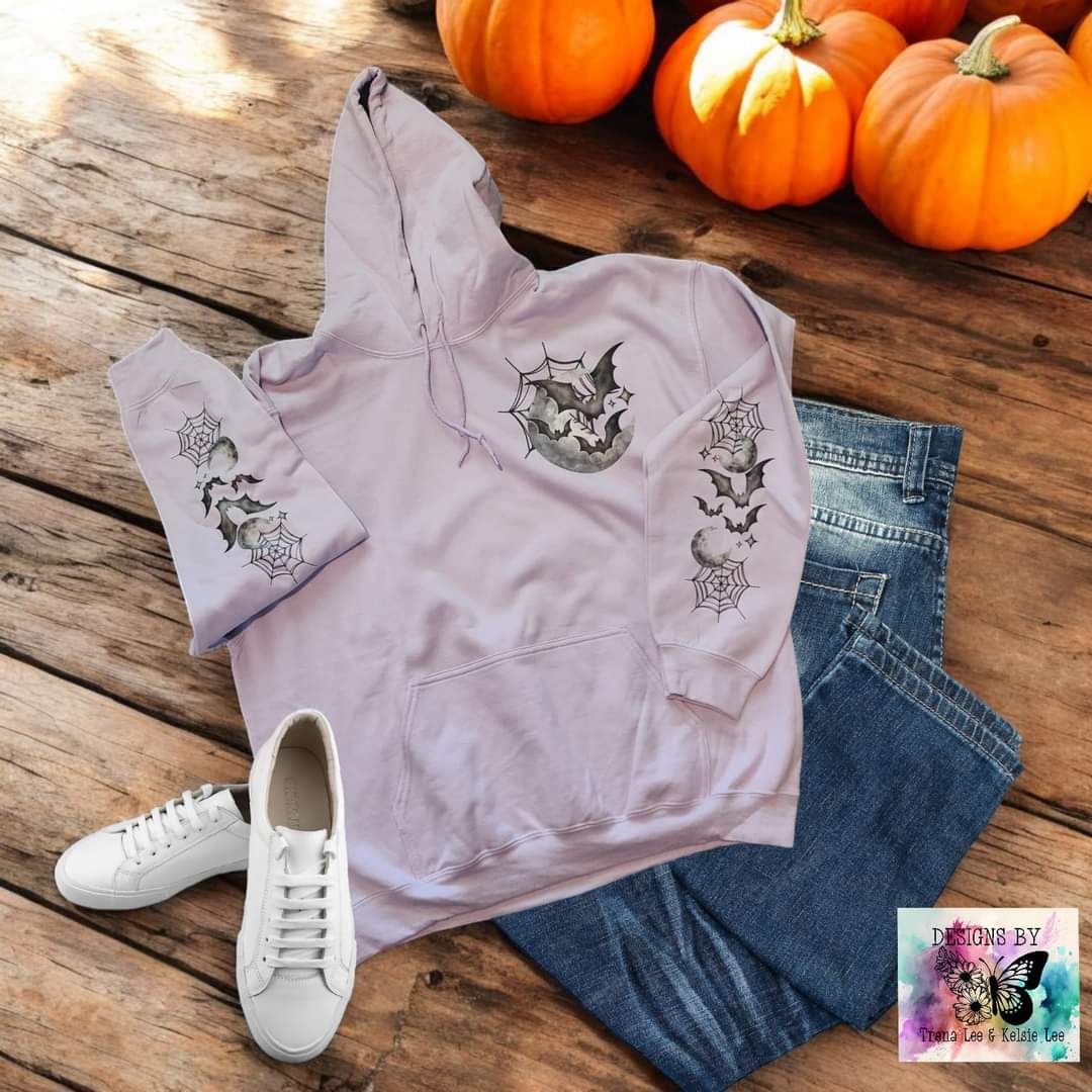 Moon with Bats Sleeve and Pocket Design