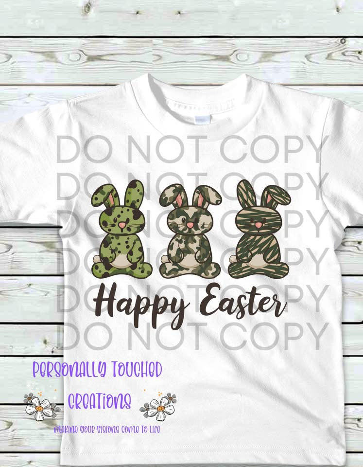 HAPPY EASTER | 3 BUNNY TRIO