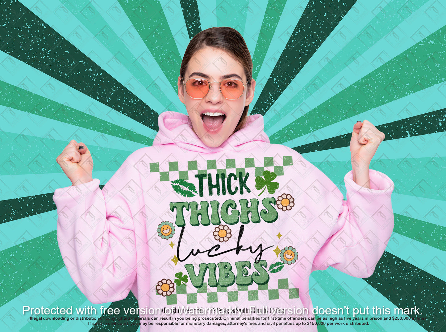 THICK THIGHS LUCKY VIBES