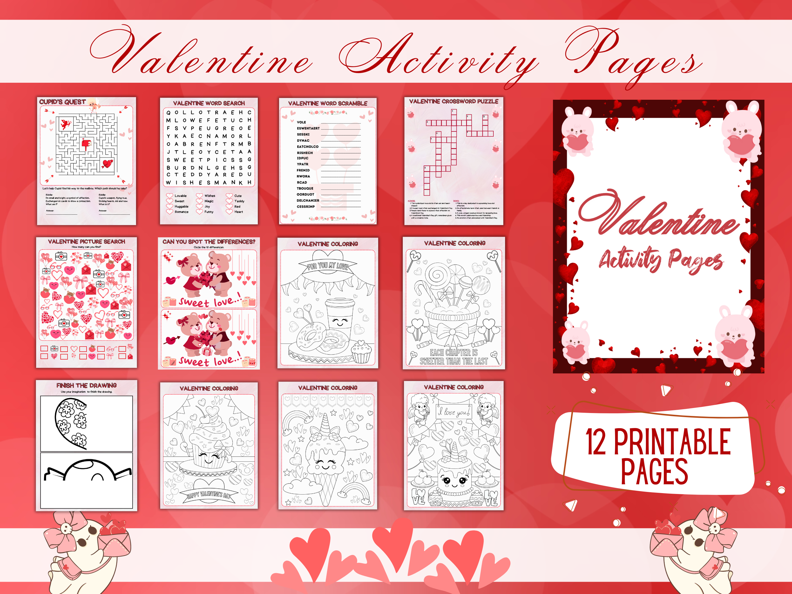 Valentine Activity Pages