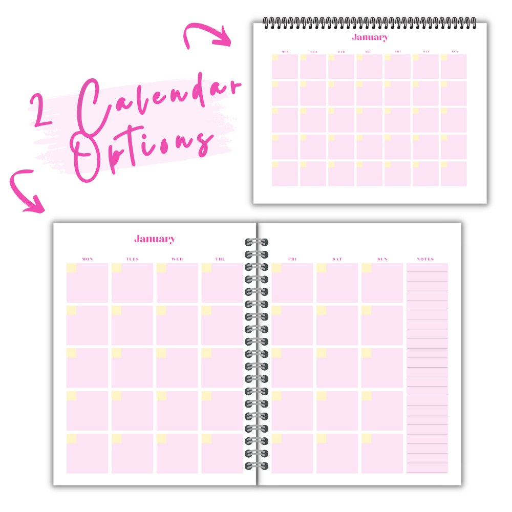 Pink flower kitchen binder set (Printable)