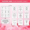 Valentine Cards to be Colored