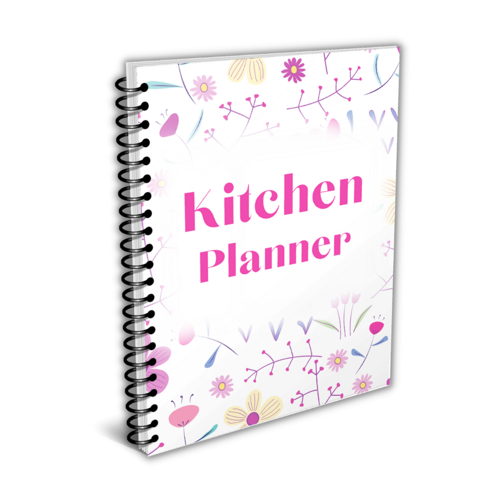 Pink flower kitchen binder set (Printable)