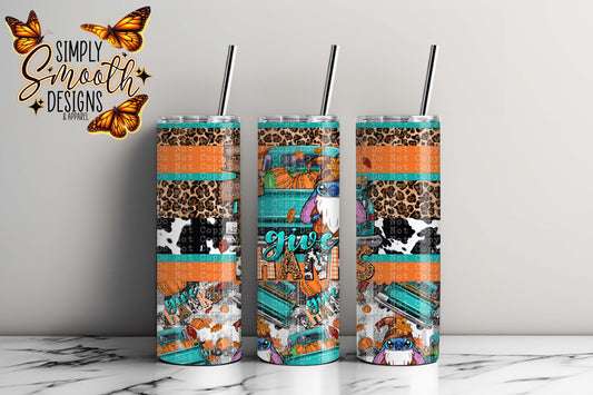 Give Thanks Stitch 20oz Tumbler